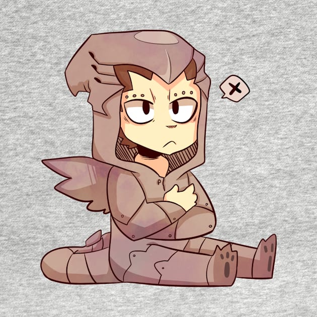 Gajeel in Metalicana onesie sticker by Dragnoodles